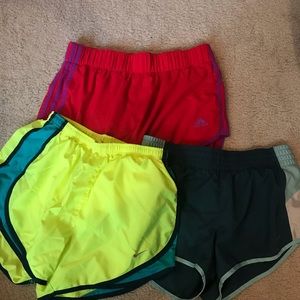 NEON LOT!! Nike/Adidas running shorts size S!